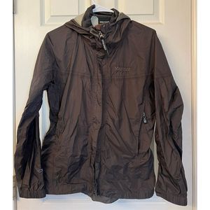 Marmot 2.5 Layer Lightweight Women's Waterproof Under Arm Vented Brown Jacket M